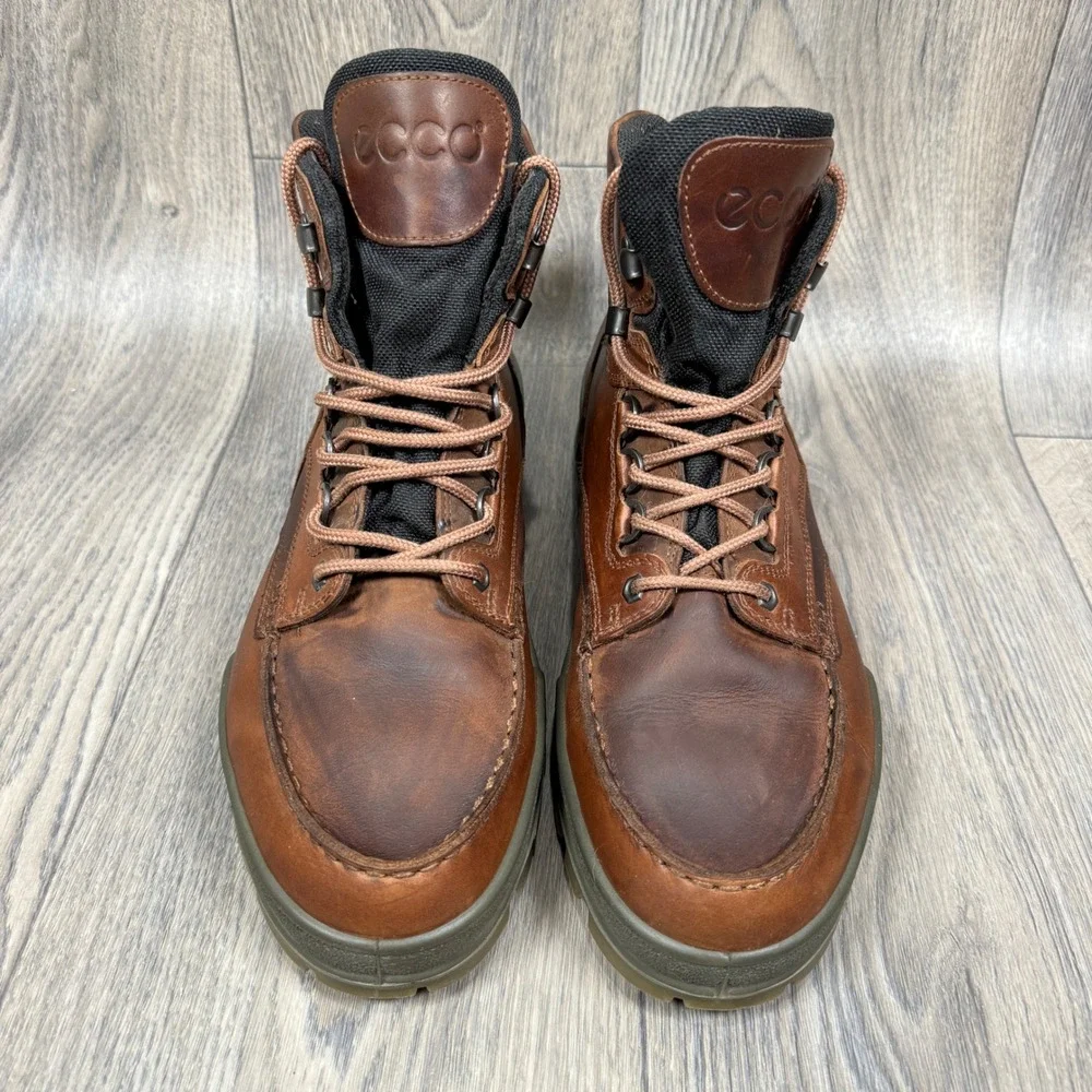 ECCO Track II Gore-Tex Boots Men 47 Brown Leather Waterproof Hiking 309088